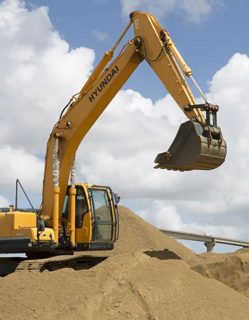 close up of an excavator during excavation process newark oh